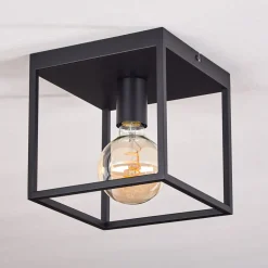 Plafonnier Malao Noir, 1 Lumiere