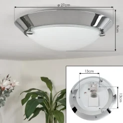 Plafonnier Morges Chrome, 1 Lumiere