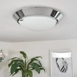 Plafonnier Morges Chrome, 1 Lumiere