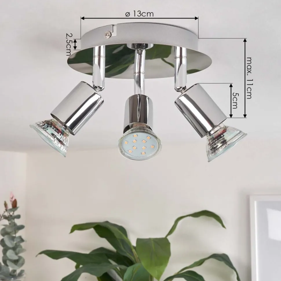 Plafonnier Morges Led Chrome, 3 Lumieres