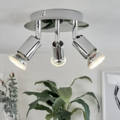 Plafonnier Morges Led Chrome, 3 Lumieres