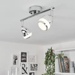 Plafonnier Morges Led Chrome, 2 Lumieres