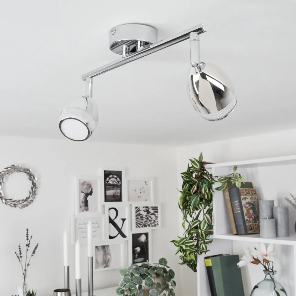 Plafonnier Morges Led Chrome, 2 Lumieres