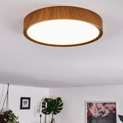 Plafonnier Nexo Led Bois Fonce, 1 Lumiere