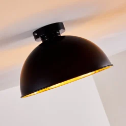 Plafonnier Nome Noir, 1 Lumiere