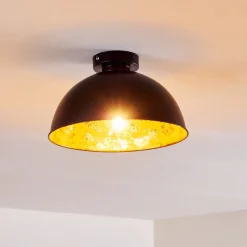 Plafonnier Nome Noir, 1 Lumiere