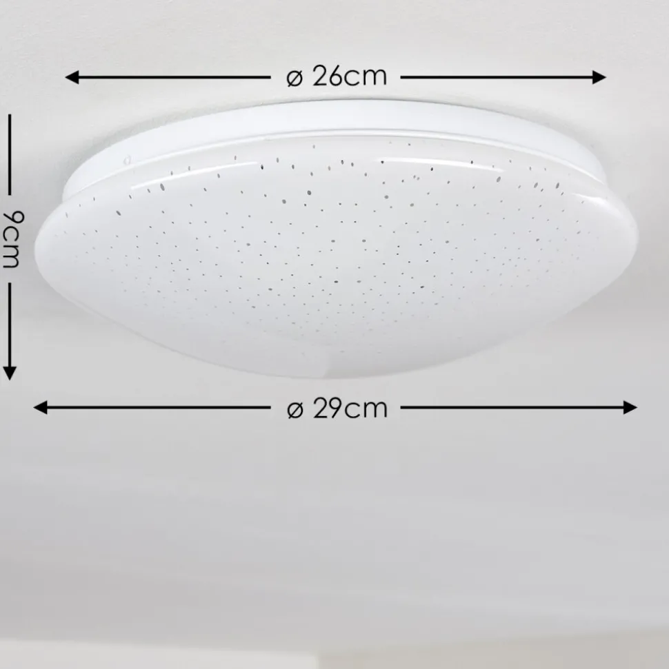 Plafonnier Norton Star Led Blanc, 1 Lumiere, Telecommandes, Changeur De Couleurs