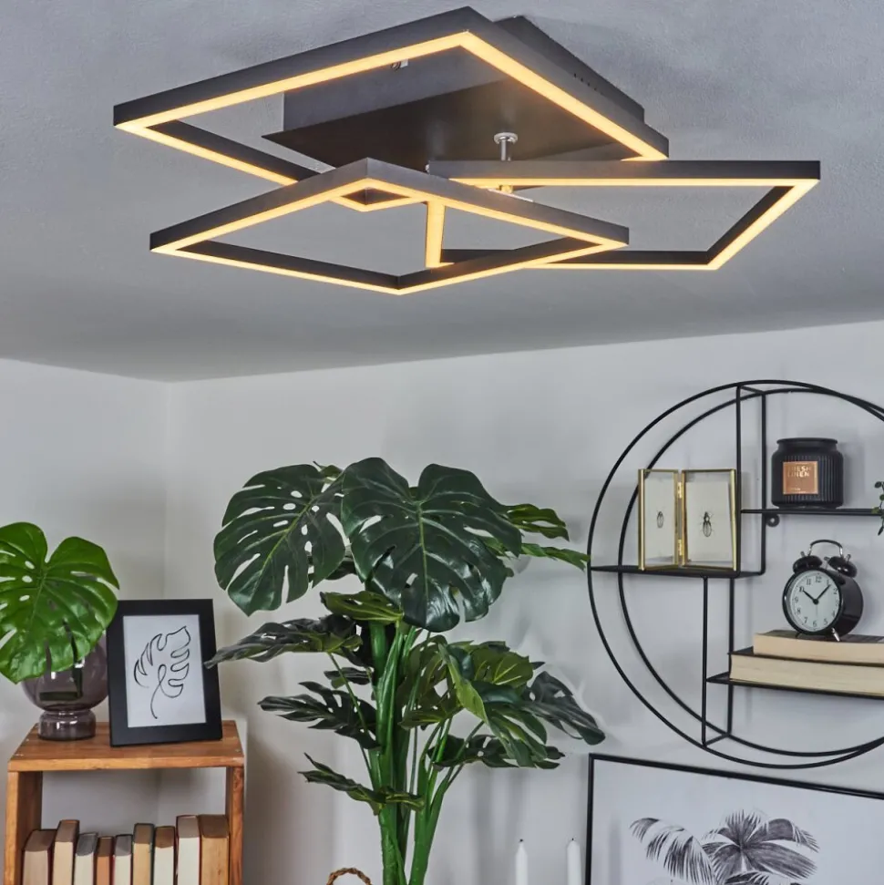 Plafonnier Oberegg Led Blanc, 1 Lumiere, Telecommandes