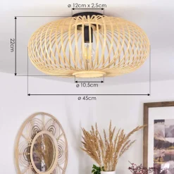 Plafonnier Oravi Bois Clair, 1 Lumiere
