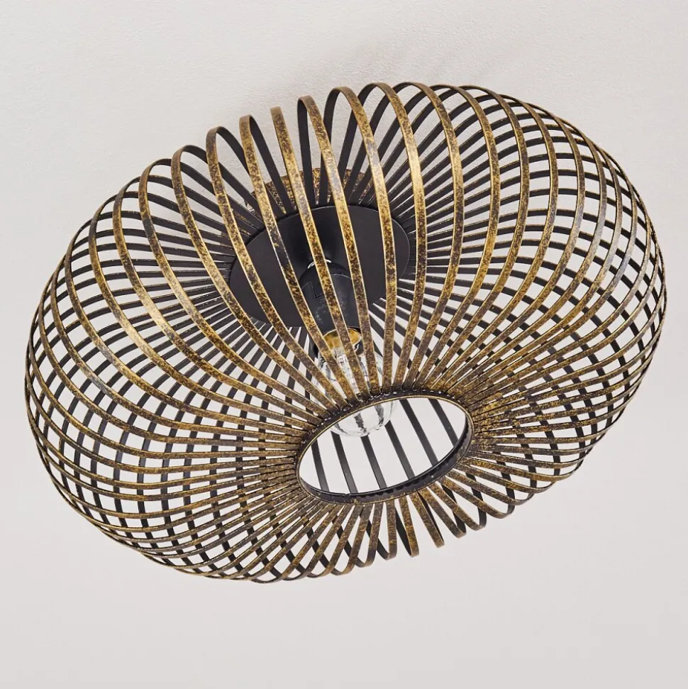 Plafonnier Oravi Noir Dore, 1 Lumiere