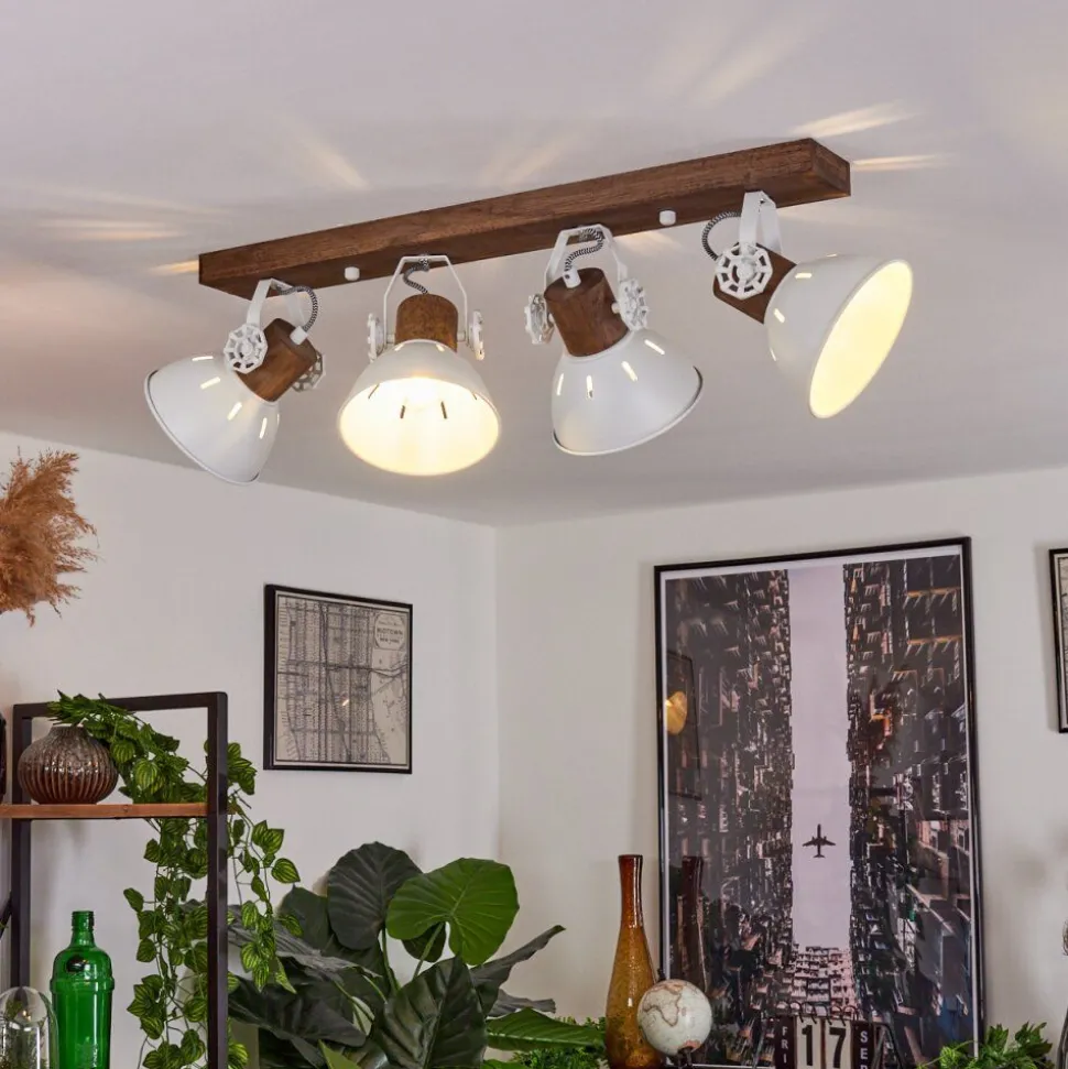 Plafonnier Orny Bois Fonce, 4 Lumieres