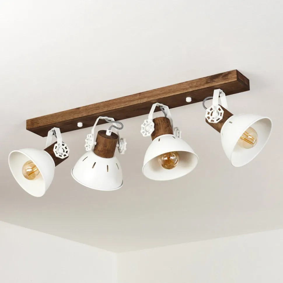 Plafonnier Orny Bois Fonce, 4 Lumieres