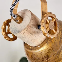 Plafonnier Orny Bronze, Bois Clair, 2 Lumieres