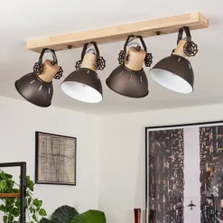 Plafonnier Orny Brun, 4 Lumieres