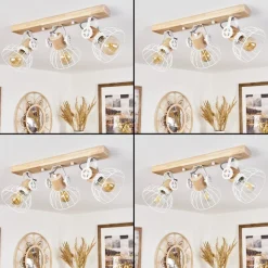 Plafonnier Orny Ecru, Blanc, 3 Lumieres