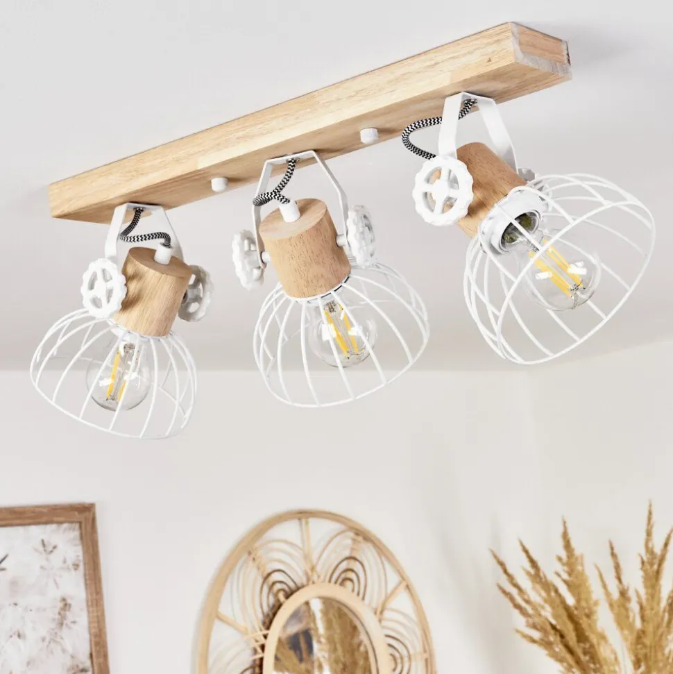 Plafonnier Orny Ecru, Blanc, 3 Lumieres