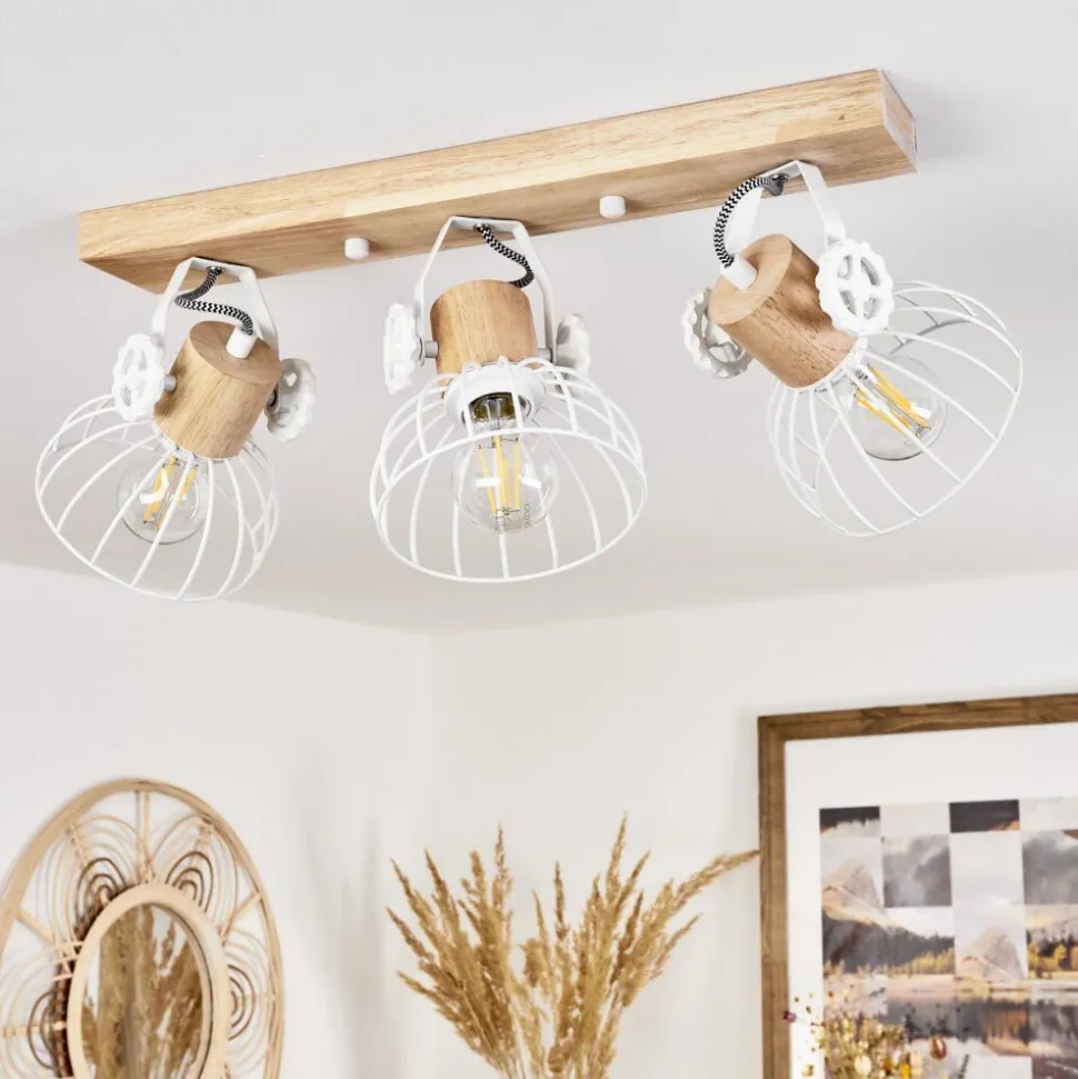 Plafonnier Orny Ecru, Blanc, 3 Lumieres
