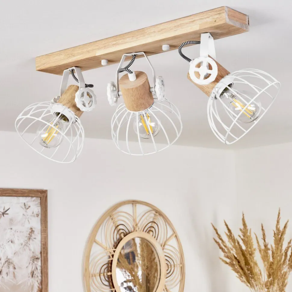 Plafonnier Orny Ecru, Blanc, 3 Lumieres
