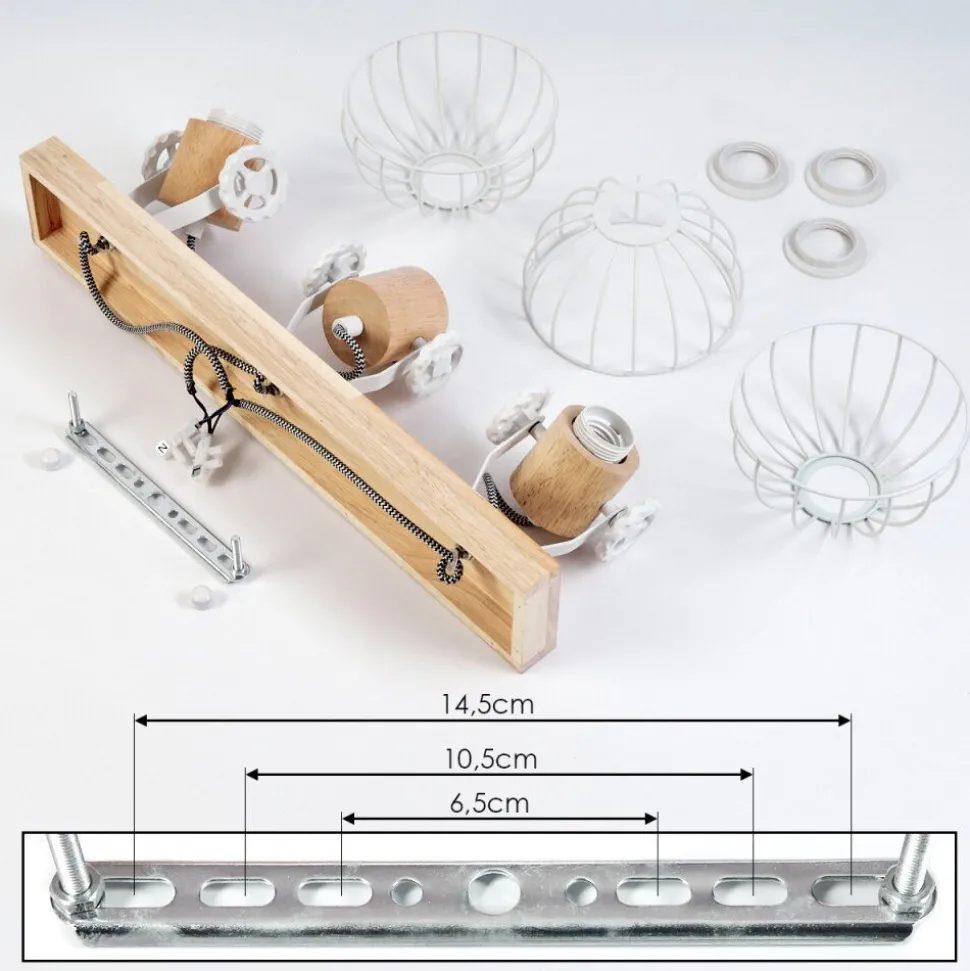 Plafonnier Orny Ecru, Blanc, 3 Lumieres
