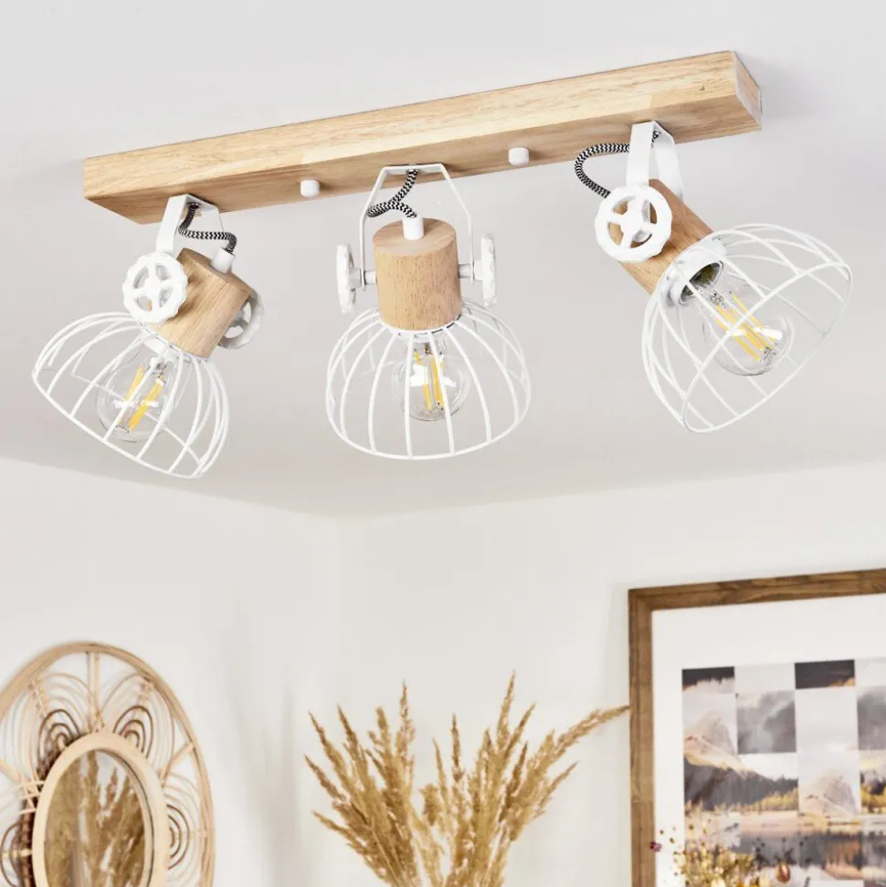 Plafonnier Orny Ecru, Blanc, 3 Lumieres