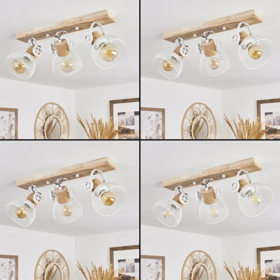 Plafonnier Orny Ecru, Blanc, 3 Lumieres