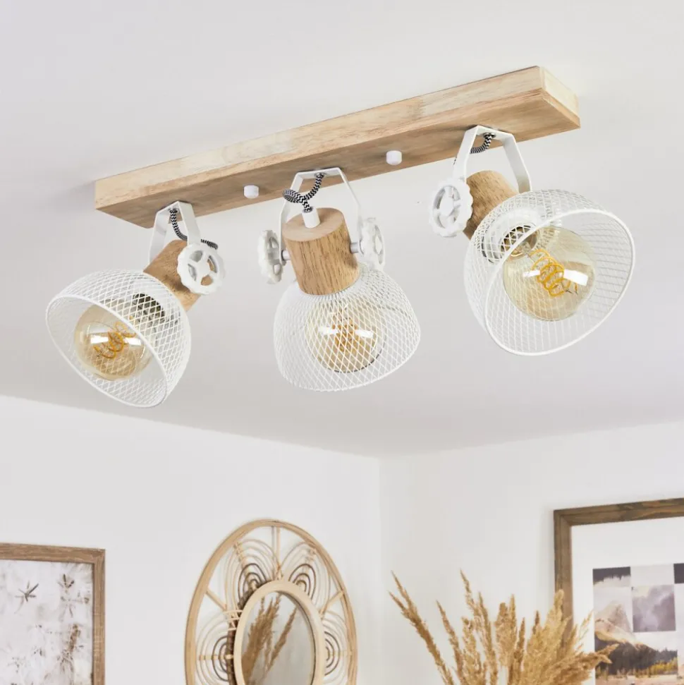 Plafonnier Orny Ecru, Blanc, 3 Lumieres