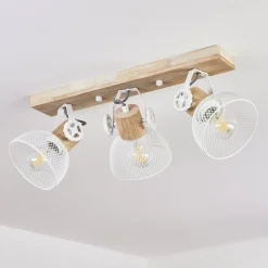 Plafonnier Orny Ecru, Blanc, 3 Lumieres