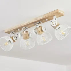 Plafonnier Orny Ecru, Blanc, 4 Lumieres