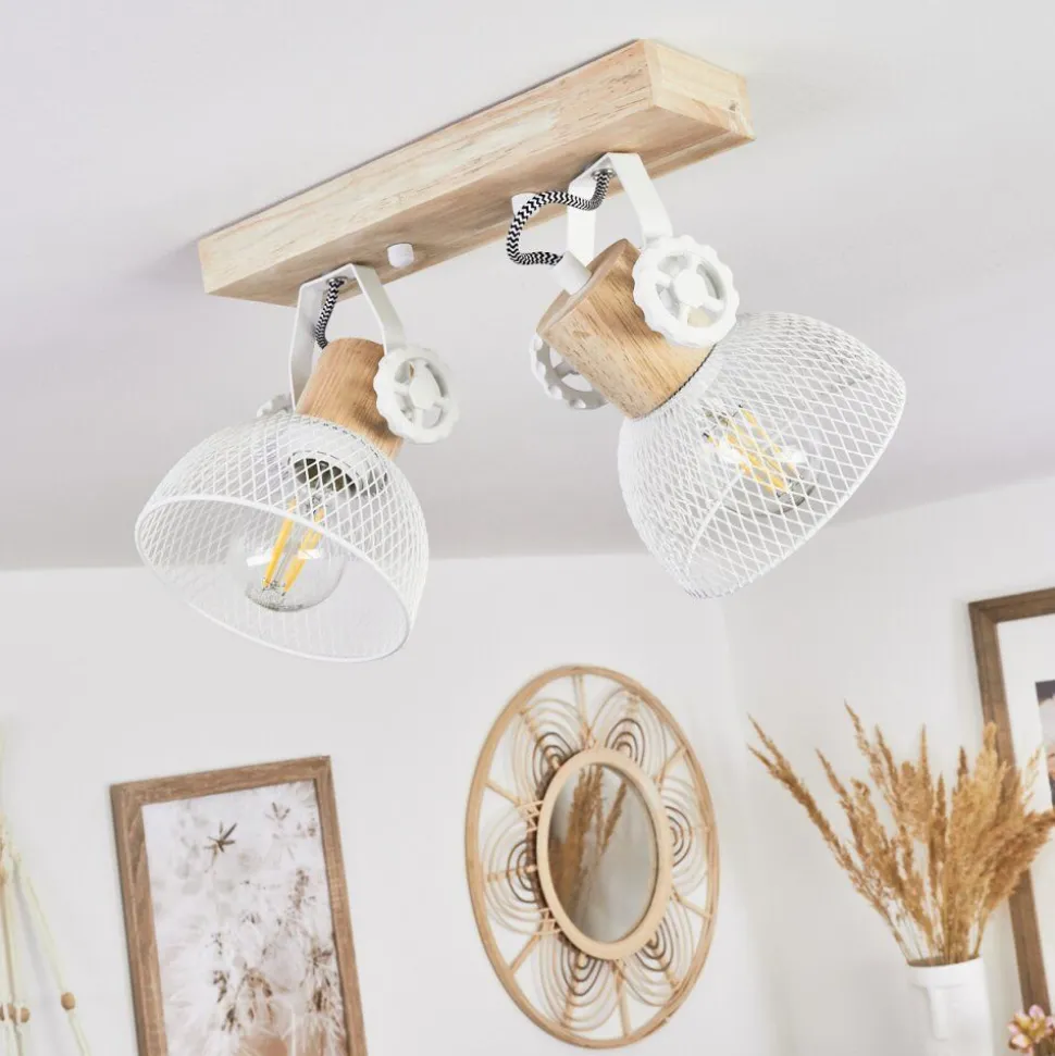 Plafonnier Orny Ecru, Blanc, 2 Lumieres