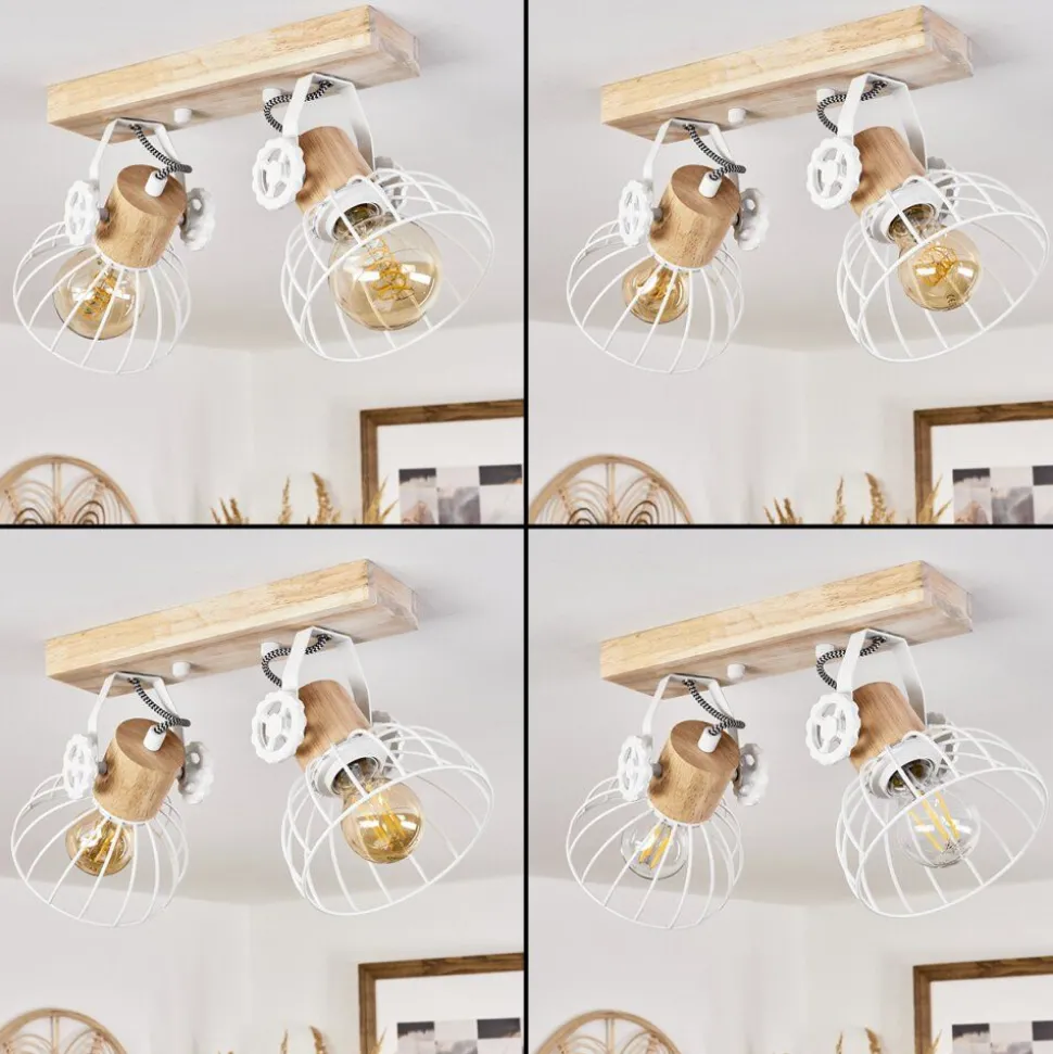 Plafonnier Orny Ecru, Blanc, 2 Lumieres