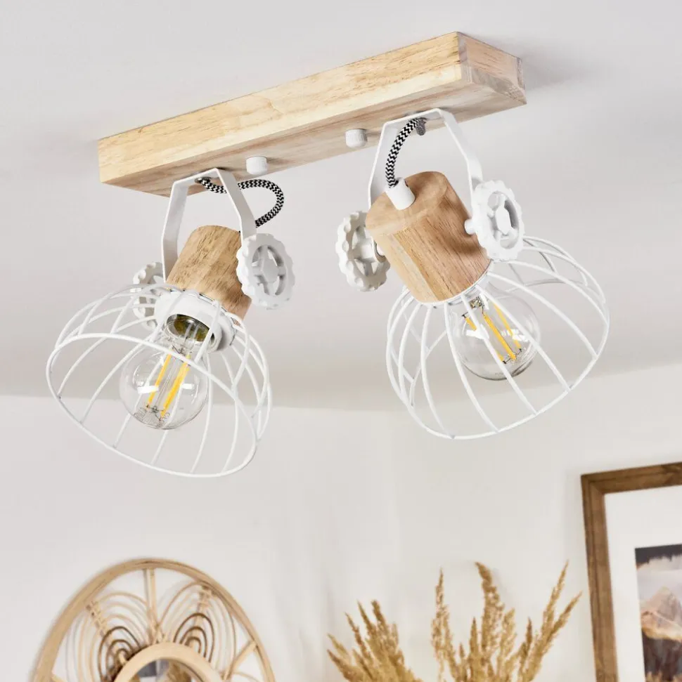 Plafonnier Orny Ecru, Blanc, 2 Lumieres