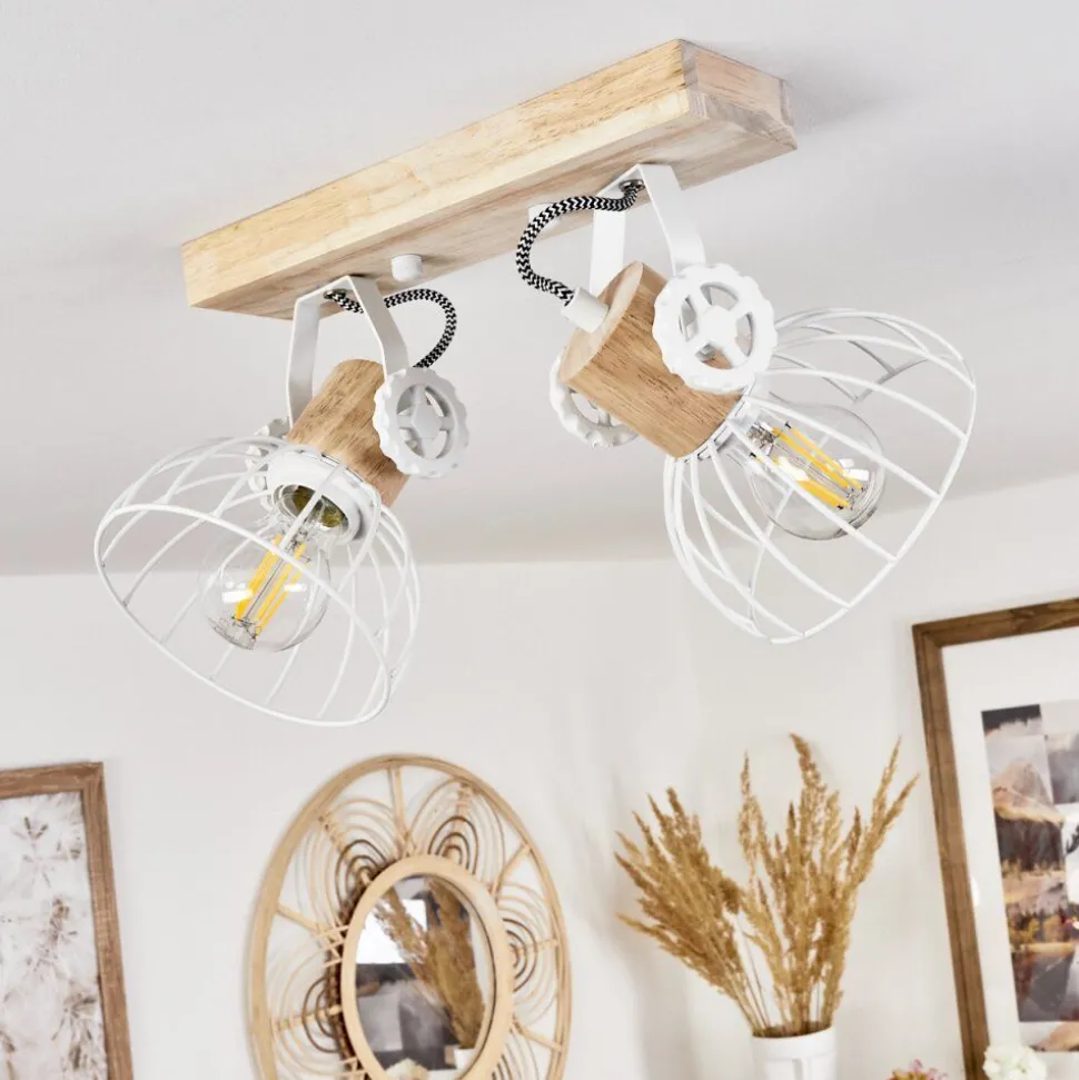 Plafonnier Orny Ecru, Blanc, 2 Lumieres