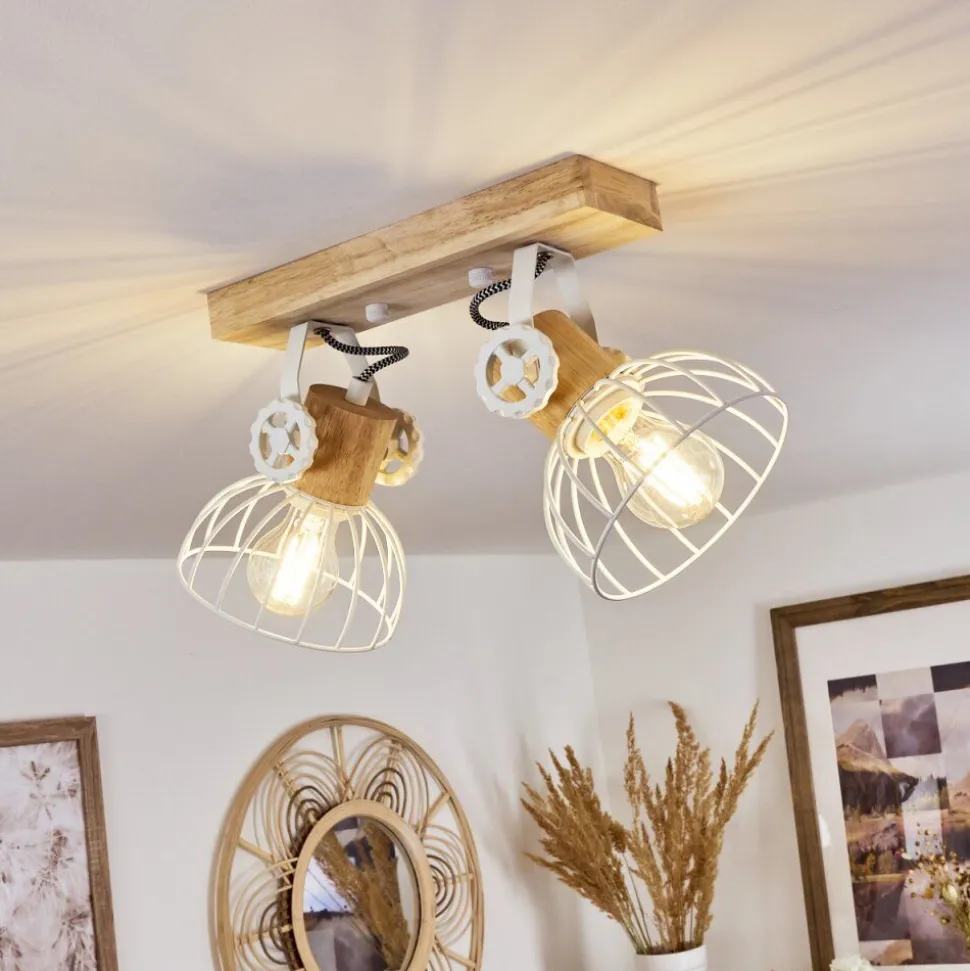 Plafonnier Orny Ecru, Blanc, 2 Lumieres