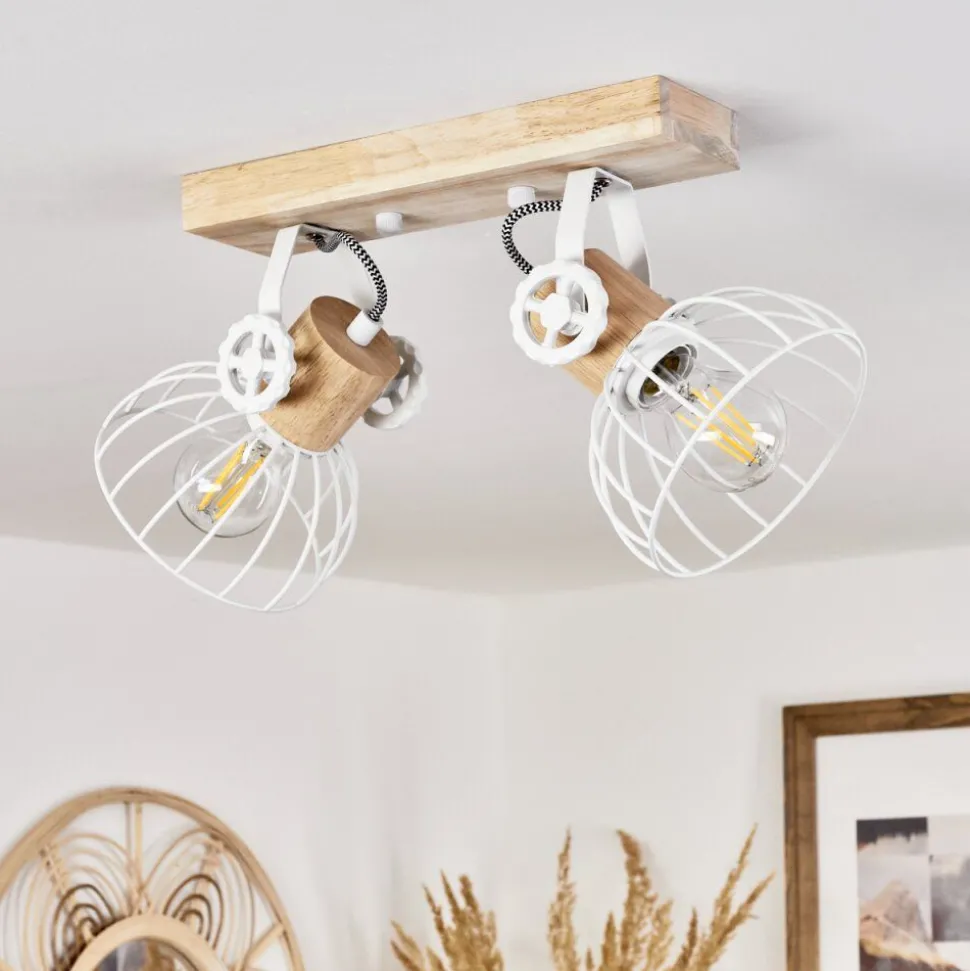 Plafonnier Orny Ecru, Blanc, 2 Lumieres