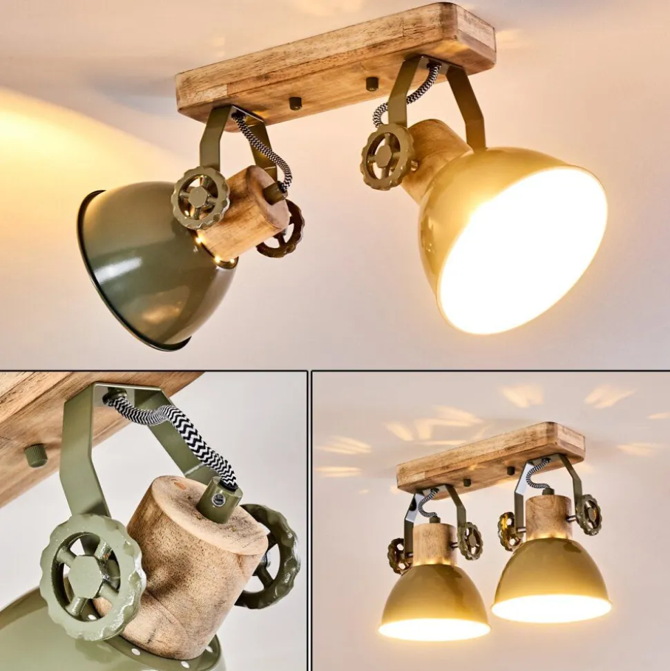 Plafonnier Orny Vert, 2 Lumieres