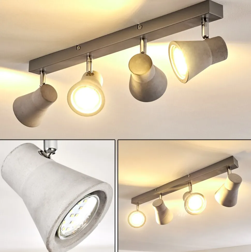 Plafonnier Osco Led Gris, 4 Lumieres