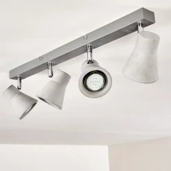 Plafonnier Osco Led Gris, 4 Lumieres