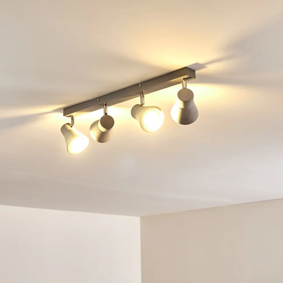 Plafonnier Osco Led Gris, 4 Lumieres