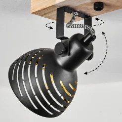 Plafonnier Osina Brun, Noir, 4 Lumieres
