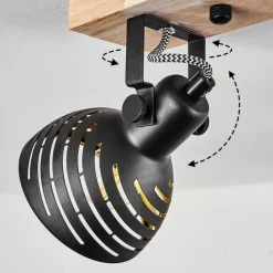 Plafonnier Osina Brun, Noir, 3 Lumieres