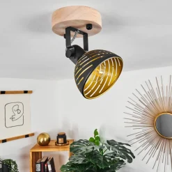 Plafonnier Osina Ecru, Noir, 1 Lumiere
