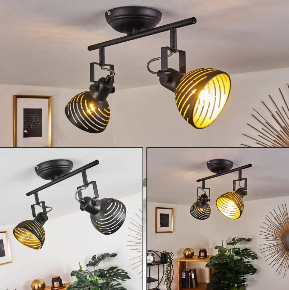 Plafonnier Osina Noir, 2 Lumieres