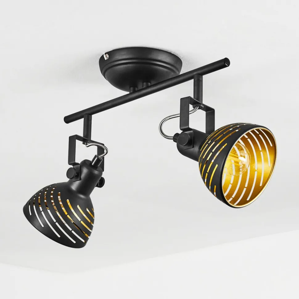 Plafonnier Osina Noir, 2 Lumieres