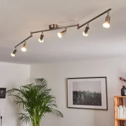 Plafonnier Oula Led Nickel Mat, 6 Lumieres