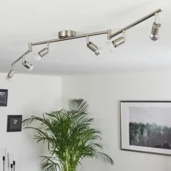 Plafonnier Oula Led Nickel Mat, 6 Lumieres