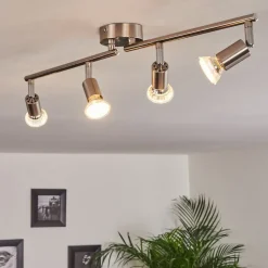 Plafonnier Oula Led Nickel Mat, 4 Lumieres