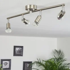 Plafonnier Oula Led Nickel Mat, 4 Lumieres