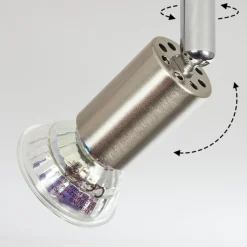 Plafonnier Oula Led Nickel Mat, 4 Lumieres