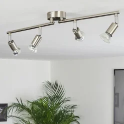 Plafonnier Oula Led Nickel Mat, 4 Lumieres