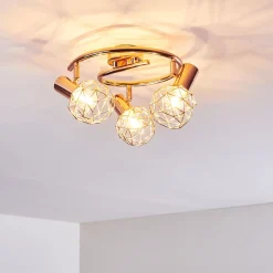 Plafonnier Palmira Cuivre, 3 Lumieres